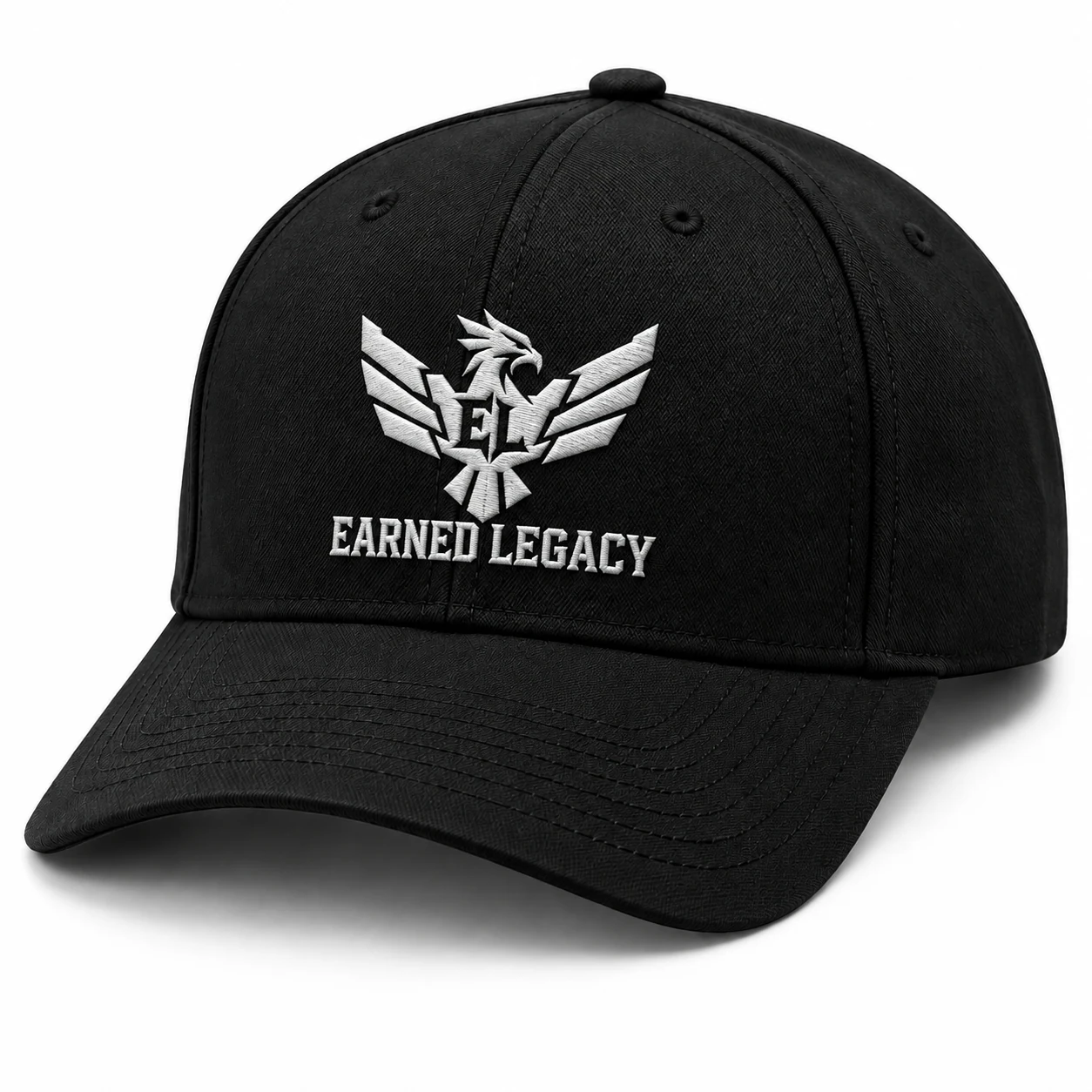 Phoenix Fitted Cap: complete front and side design preview